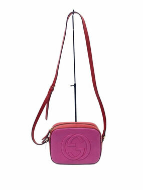 Gucci Shoulder Bag Soho Disco Leather Pink